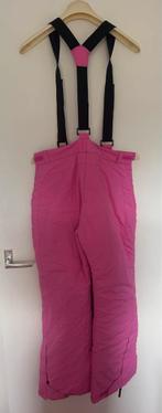 Roze ski broek met bretels - Maat l, Ophalen of Verzenden, Gedragen, Maat 42/44 (L), Broek