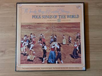 LP Box Folk Songs of the World ( 3 LP's) beschikbaar voor biedingen