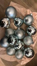 Glazen kerstballen turquoise/ early dew, Diversen, Kerst, Ophalen, Gebruikt
