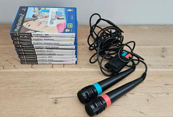 Singstar PS2 Games + Microfoons beschikbaar voor biedingen