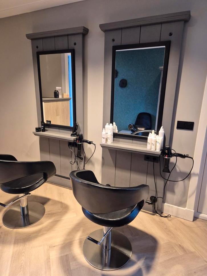 Kappersspiegel, Huis en Inrichting, Woonaccessoires | Spiegels, Gebruikt, Rechthoekig, Ophalen