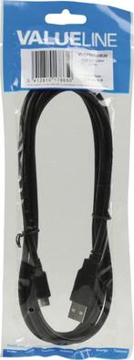 Valueline USB 2.0 A Male naar USB 2.0 Micro Male - 2 meter, Ophalen of Verzenden, Nieuw, Snoer of kabel, Overige merken