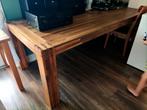 Mooie massiek eetkamertafel en salon tafel, Ophalen, Gebruikt, 50 tot 100 cm, Vijf personen of meer