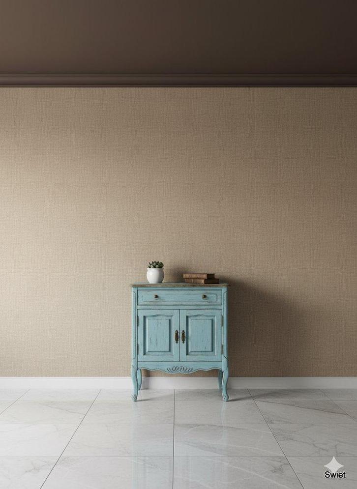 14186 Jute vintage behang burlap naturel eco swiet, Huis en Inrichting, Stoffering | Behang, Beige, Verzenden