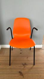 Oranje stoel met armleuning 8 stuks, Vijf, Zes of meer stoelen, Metaal, Kantoor, Zo goed als nieuw
