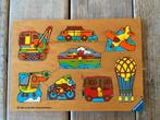Vintage houten puzzel Ravensburger. 1980. Voertuigen., Ophalen, 2 tot 4 jaar, Gebruikt, Van hout