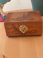 Een mooi oud houten juwelendoosje, Antiek en Kunst, Ophalen of Verzenden