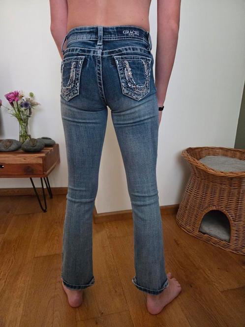 Western rijbroek jeans, Dieren en Toebehoren, Paardrijkleding, Zo goed als nieuw, Kinderen, Onderkleding, Western, Ophalen of Verzenden