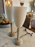 2 mooie vintage stenen Schemerlampen set, Huis en Inrichting, Lampen | Tafellampen, Ophalen, Zo goed als nieuw, Natuursteen, Minder dan 50 cm