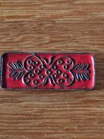 unieke oude emaille bar broche gemerkt, Sieraden, Tassen en Uiterlijk, Broches, Overige materialen, 4 tot 7 cm, Gebruikt, Verzenden