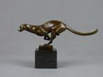 Brons Beeld Grote Kat achtige Panter art deco stijl kunst, Verzenden