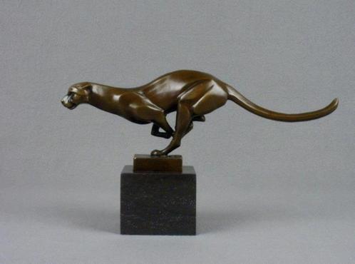 Brons Beeld Grote Kat achtige Panter art deco stijl kunst, Antiek en Kunst, Kunst | Beelden en Houtsnijwerken, Verzenden