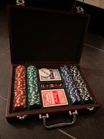 Pokerset in houten koffer. Nieuw. 200 fiches, Ophalen of Verzenden, Nieuw