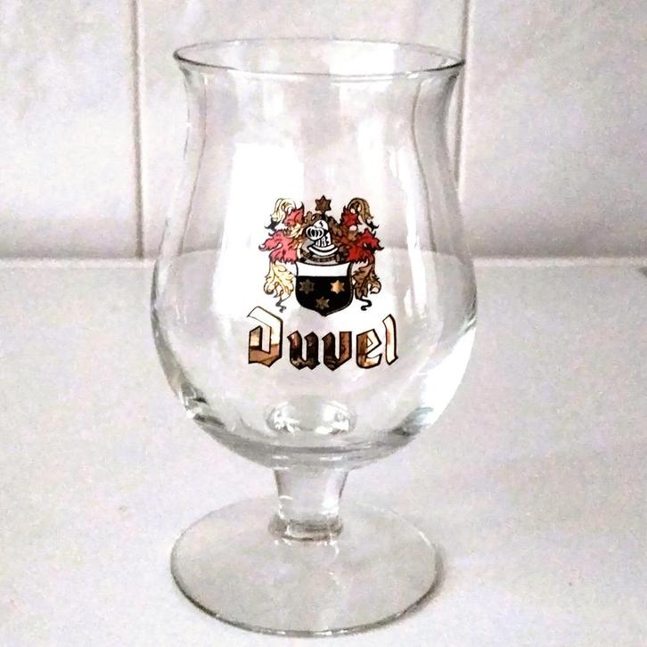 Duvel Wapenglas Goudkleurige Letters, Verzamelen, Biermerken, Nieuw, Glas of Glazen, Duvel, Ophalen of Verzenden