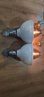 2 hanglampen wit, Woonstore incl 2 Ikea led lampen, Ophalen, Gebruikt, E27 (groot), Led-lamp