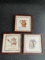 Oude Noorse of Deense Borduurwerkjes - Set van 3, Ophalen of Verzenden