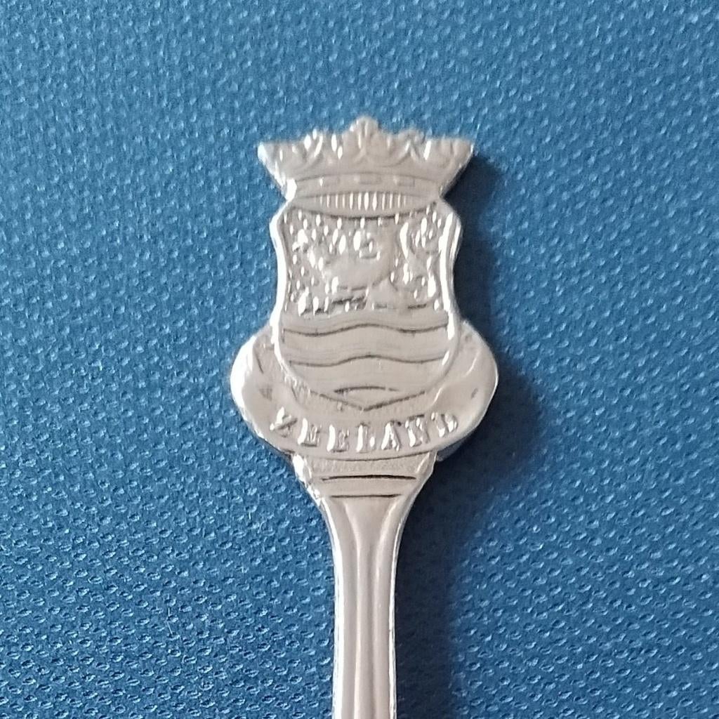 verzilverd lepeltje wapen provincie Zeeland (v. Nelle), Ophalen of Verzenden