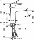 Hansgrohe 71713670 Talis E Wastafelmengkraan 110, Verzenden, Nieuw, Kraan