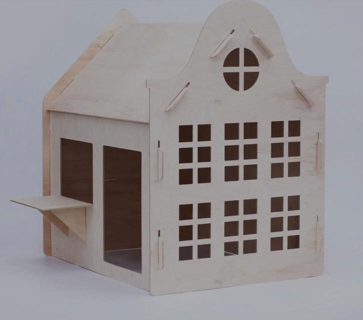 Houten Speelhuisje - PlayHouse, Kinderen en Baby's, Speelgoed | Speeltenten, Zo goed als nieuw, Ophalen