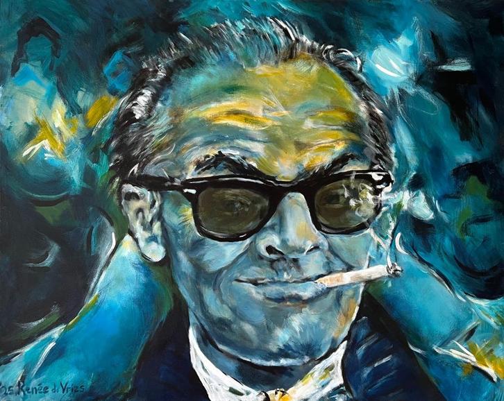 Schilderij Jack Nicholson/Acryl op linnen/2025, Antiek en Kunst, Kunst | Schilderijen | Modern, Ophalen