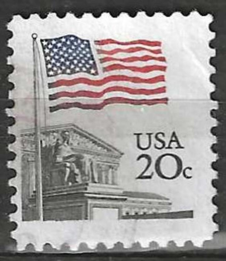 USA 1981 - Yvert 1372 - Vlag en Hooggerechtshof (ST), Postzegels en Munten, Postzegels | Amerika, Gestempeld, Noord-Amerika, Verzenden