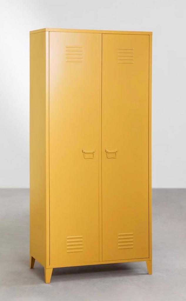 Pohpli stalen 2-deurs lockerkast - 180x80x46 cm, Huis en Inrichting, Kasten | Kledingkasten, Zo goed als nieuw, 150 tot 200 cm