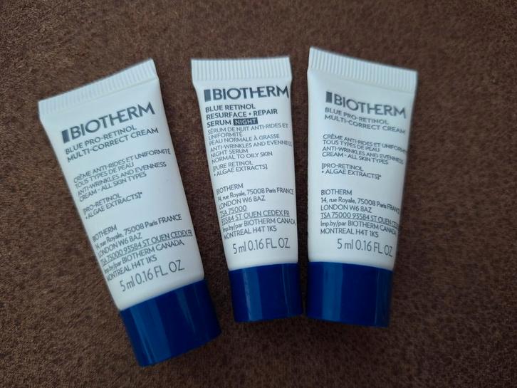 Biotherm Blue Retinol Crème Samples, Sieraden, Tassen en Uiterlijk, Uiterlijk | Gezichtsverzorging, Nieuw, Verzorging, Gehele gezicht