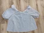 Prachtige blauw witte offshoulder top van Zara, M. Blouse., Kleding | Dames, Maat 38/40 (M), Blauw, Ophalen of Verzenden, Korte mouw