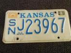 Kentekenplaat licenseplate Kansas 1988 USA, Auto's, Gebruikt, Verzenden