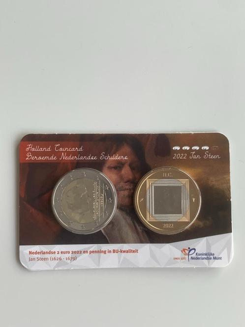 Nederland 2022, 2 Euro Holland Coincard "Jan Steen", Postzegels en Munten, Munten | Europa | Euromunten, Losse munt, 2 euro, Overige landen