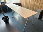 3 Witte Bureaus - 160x80cm - Hoogte Verstelbaar, Ophalen, Gebruikt, 50 tot 100 cm, Rechthoekig