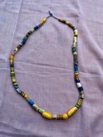 Afrikaanse glaskralen ketting, Overige merken, Gebruikt, Glas of Kristal, Ophalen of Verzenden