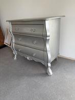 Zilveren brokante laden kast 3 lades, Ophalen, Overige materialen, Gebruikt, 50 tot 100 cm