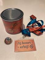 Exclusief efteling blik met pin en keykoord, Verzamelen, Efteling, Ophalen of Verzenden, Zo goed als nieuw, Button of Speldje