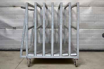 Zware Platenkar / platenwagen / glaskar / glasbok beschikbaar voor biedingen