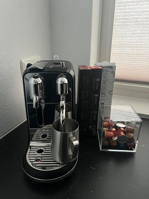 Nespresso Sage creatista plus black, Witgoed en Apparatuur, Koffiezetapparaten, Zo goed als nieuw, Koffiepads en cups, Koffiemachine