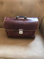 Echt leren aktetas of werktas (Genuine Leather), Sieraden, Tassen en Uiterlijk, Tassen | Schooltassen, Bruin, Aktetas of Boekentas