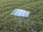 Vintage mimisetje van Plexiglas. Lucite nesting tables, Ophalen, Vierkant, Minder dan 55 cm, Kunststof