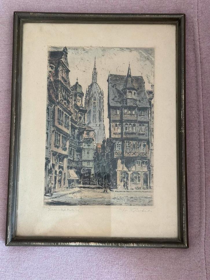 Frankfurt, Antiek en Kunst, Kunst | Etsen en Gravures, Ophalen of Verzenden