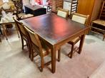 Art deco eethoek. Eikenhout. 4 stoelen en tafel, Ophalen