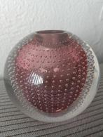 Copier Leerdam - Spijkervaas -Spijkerbol met roze kern, Antiek en Kunst, Antiek | Glas en Kristal, Ophalen of Verzenden