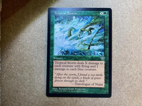 1x Tropical Storm (Near Mint), Hobby en Vrije tijd, Verzamelkaartspellen | Magic the Gathering, Zo goed als nieuw, Losse kaart
