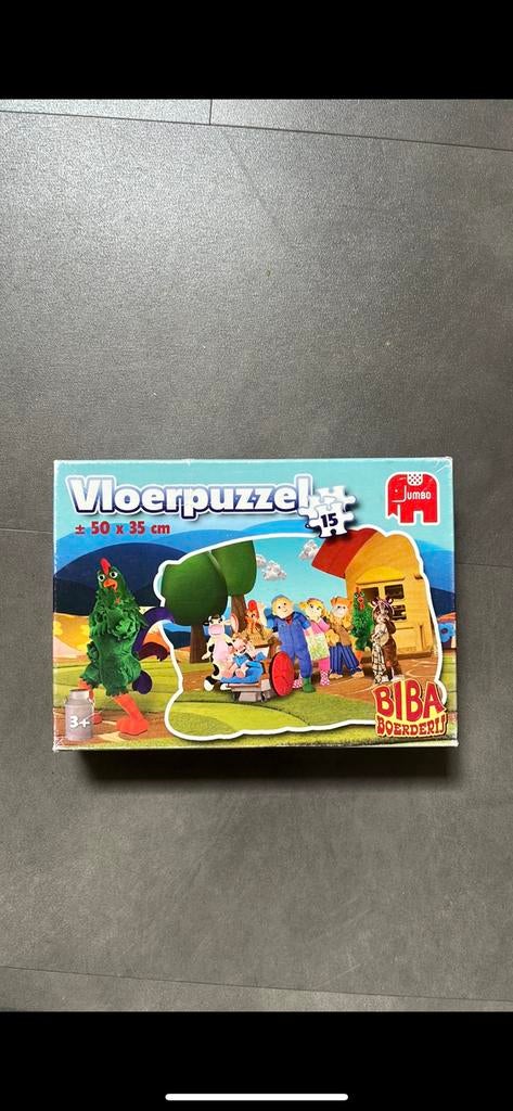 Jumbo Biba Boerderij vloerpuzzel – 15 stukjes (50x35 cm) –3+, Kinderen en Baby's, Speelgoed | Kinderpuzzels, 10 tot 50 stukjes