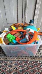Hotweels bak vol racebanen speelsets garage, Ophalen of Verzenden, Handmatig, Hot Wheels