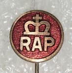 Vintage RAP Bromfiets Speldje Emaille, Ophalen of Verzenden, Gebruikt, Overige onderwerpen, Speldje of Pin