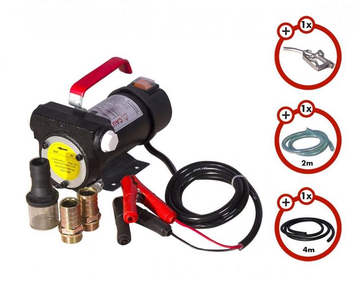 Dieselpomp KIT 40 ltr/min 12V of 24V - compleet met slangen, Auto diversen, Auto-accessoires, Nieuw, Ophalen of Verzenden