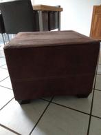 Poef/hocker bruin alcantara, 63cm, Ophalen, Gebruikt, Minder dan 75 cm, Minder dan 150 cm