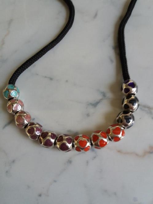 Pandora bedel paarse hartjes, Sieraden, Tassen en Uiterlijk, Bedels, Pandora, Zilver, 1 bedel, Ophalen of Verzenden