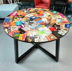 Unieke epoxy tafel / boomerang kaartjes / ø 120 cm, Nieuw, 100 tot 150 cm, 100 tot 150 cm, Ophalen of Verzenden