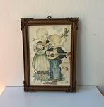 Schattige hummeltjes in een kunststof lijstje hummel vintage, Ophalen of Verzenden